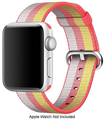 Image of Apple Smartwatch Replacement Woven Nylon Band for Apple Watch - Red Woven