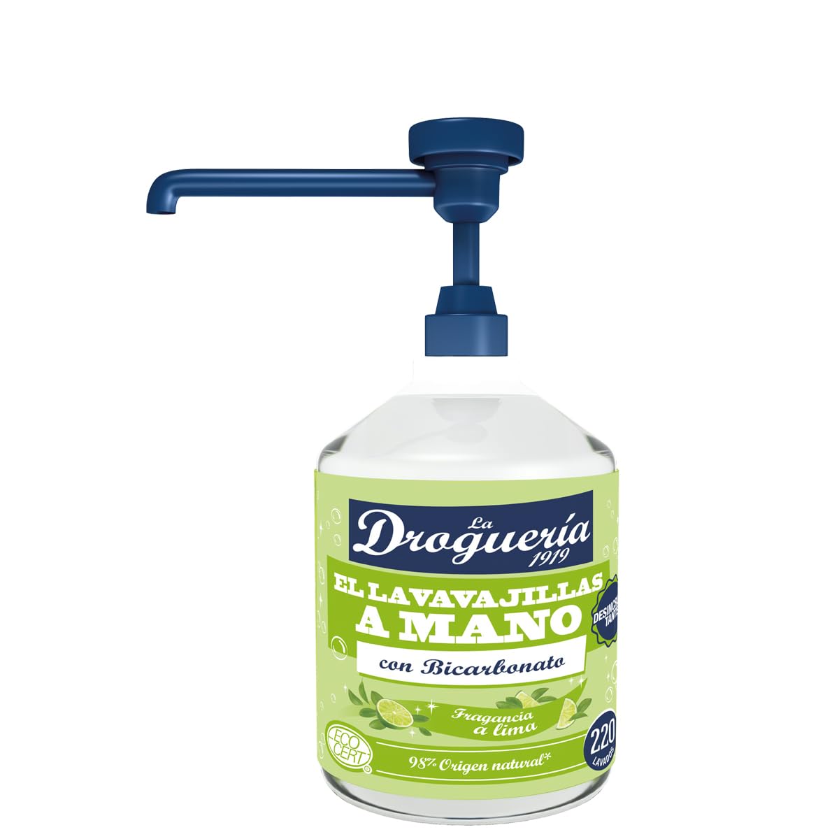 LA DROGUERIA - Lavavajillas a Mano Ecológico - 500ml (220 Lavados) (Bicarbonato)