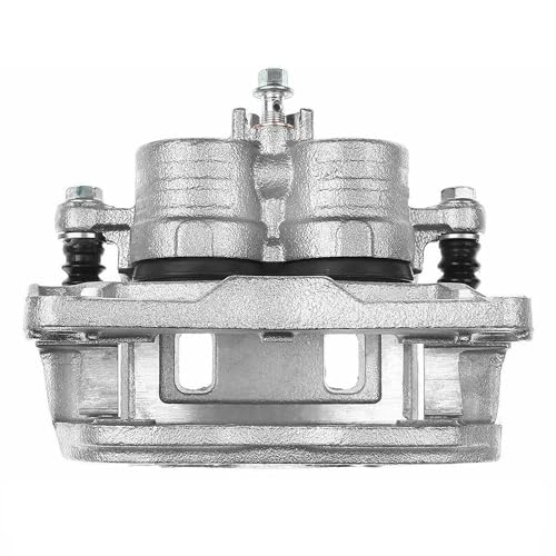 Image of Detroit Axle - Front Right Brake Caliper for Subaru Outback Forester Legacy Impreza Baja 9-2X WRX XV Crosstrek Passenger Side Brake Caliper with Bracket Replacement
