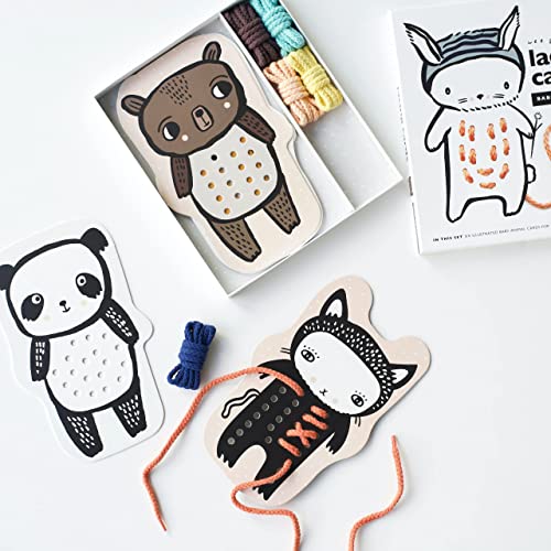 Wee Gallery Baby Animals Lacing Cards For Toddlers, Sewing Board Activity For Children, Kids Travel Activity To Improve Motor Skills, Color Identification, And Dexterity (Ages 3 And Up) #TOP2