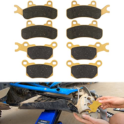 Sunluway Brake Pads Front and Rear Ceramic Disc Metal SV Series Heavy Duty Brake Pads Fit for Can Am Defender 800 1000 / Defender 1000 HD10 / Defender 800 HD8 / Defender 800 1000 XT 2016-2021ï¼ˆ4 Setsï¼‰