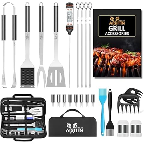 AISITIN 25pcs BBQ Accessories Set Cover