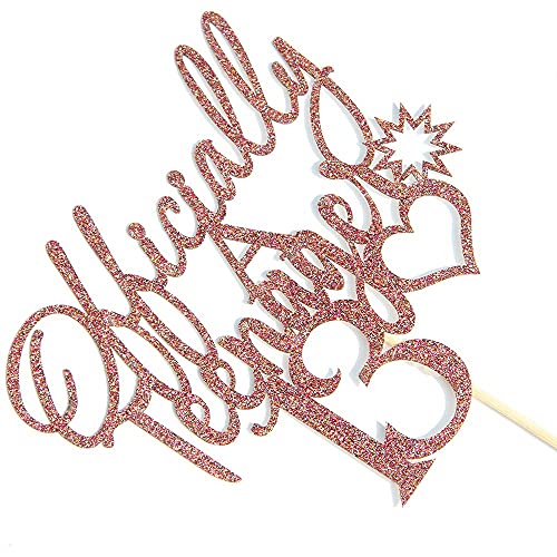 Image of FestikoRose Gold Glitter 13 Cake Topper - 13th Birthday Cake Decorations - 13th Birthday Party Decorations for Teens - Happy 13th Birthday Cake Topper