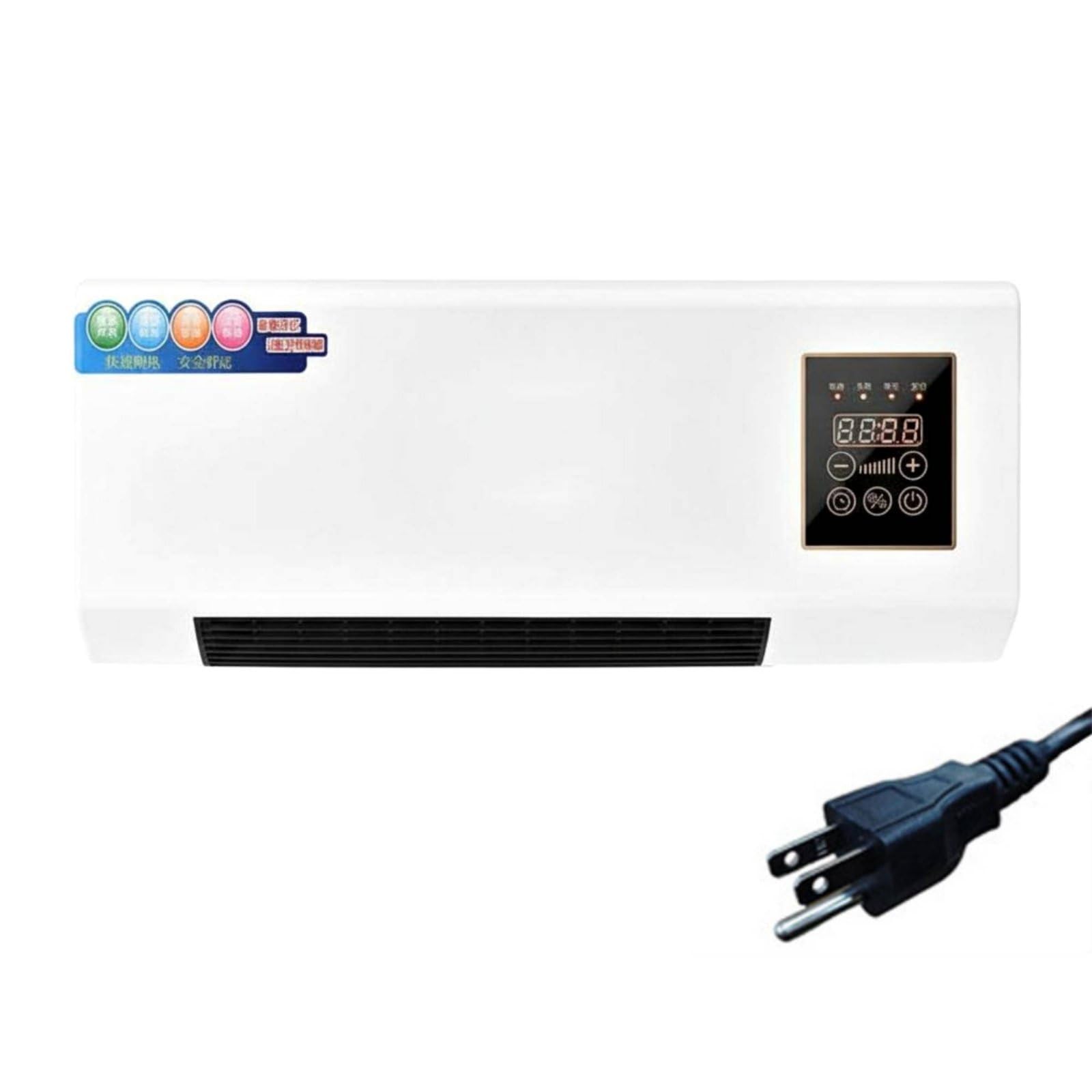 Wall Mounted Heater Fan Rapid Heating Electric Hot and Cold Air Blower Wall Mounted Heater Overheat Protection for Dorm Room, Us 110V|Home & Garden | Home Improvement | Heating Cooling &-image-44