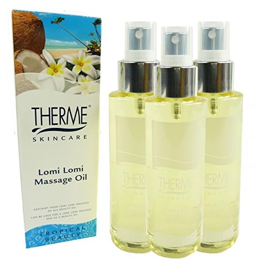 Therme Skincare Lomi Lomi Massage Oil Body Care Wellness Multipack 3x125ml