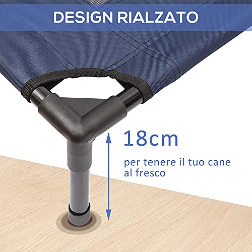 PawHut Letto Rialzato per Cani, Cuccia da Viaggio