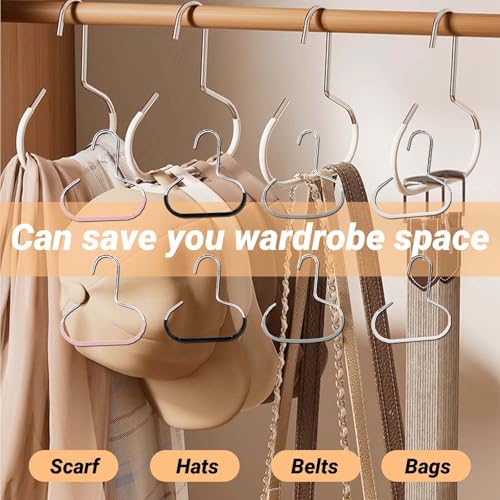 8PCS Cap Halter Hung TREABEAT, Platzsparende Kleiderbügel, Schalhalter, Gürtel Aufbewahrung, Hut Aufbewahrung Hanger, Rutschhemmend-Schrankaufhänger, Kleiderbügel Dienen Zur Aufbewahrung Von Hüten