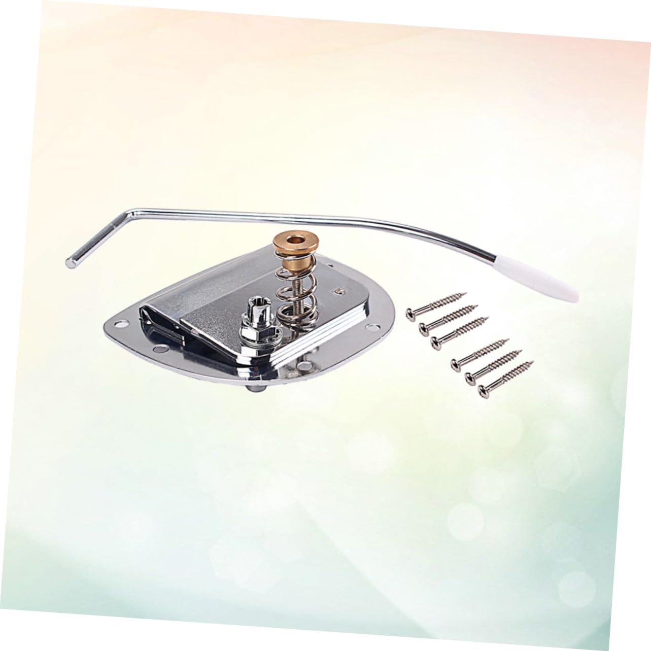 Puente de Trémolo para Guitarra Eléctrica Jazz Master Sistema Ajustable Repuesto Duradero Compatible con Mustang y Guitarras Clásicas Color Plata