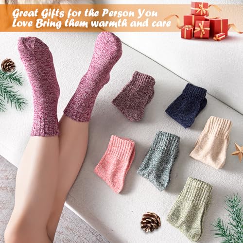 Premillow Wool Socks for Women - Womens Wool Socks Winter Sock for Women Men Warm Thick Knit Soft Vintage Casual Crew Sock2