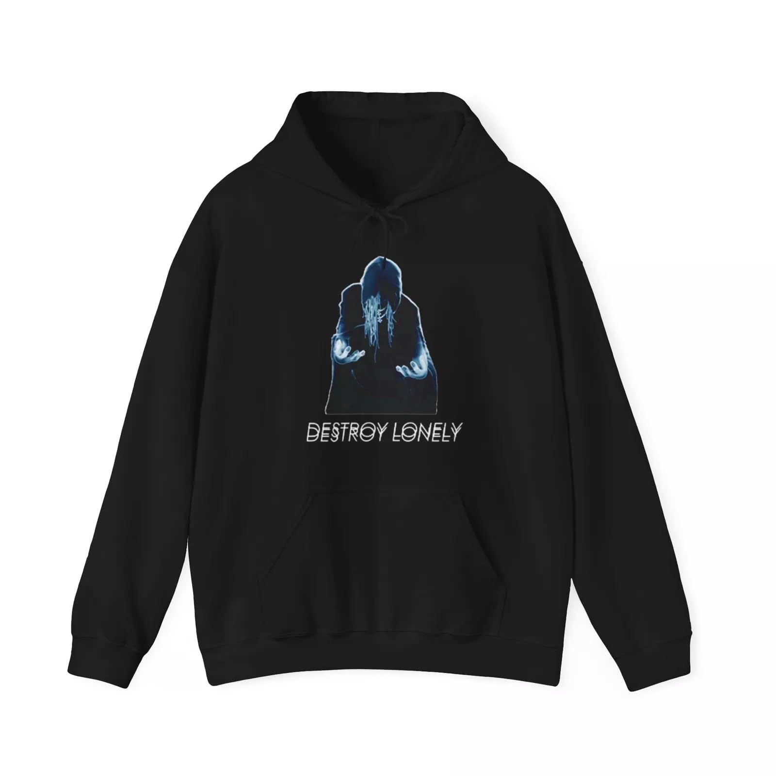 Fffresttv Unisex Black Destroy Lonely Silhouette Hoodies - No Stylist Merch M