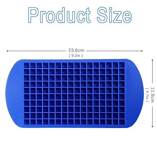 Bandejas de hielo mini silicona 3 pzas azul cuadradas miniatura 6