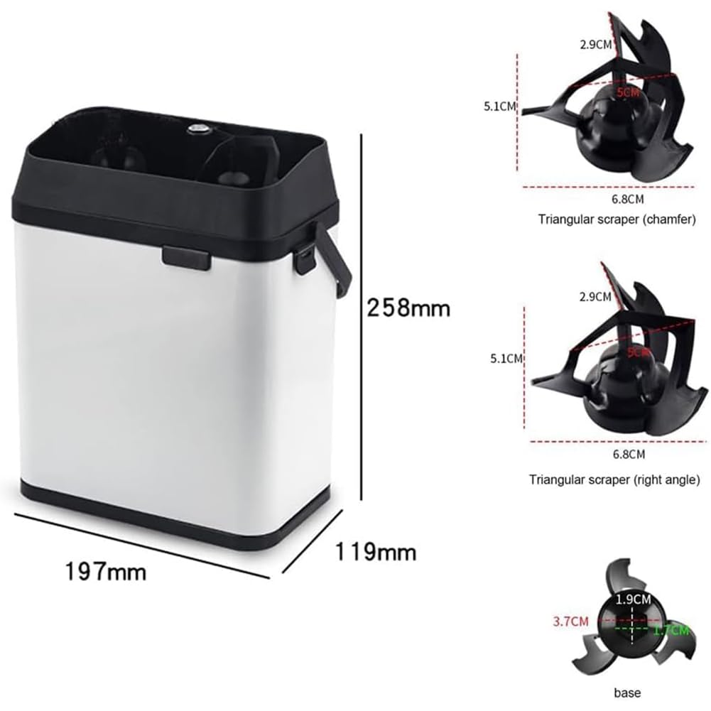 Limpiador eléctrico, máquina de limpieza comercial de café molido de 58 mm, mango automático, 2 raspadores, 1 cabezal de cepillo, perfecto para el hogar, cafetería, restaurante, rápido y eficiente