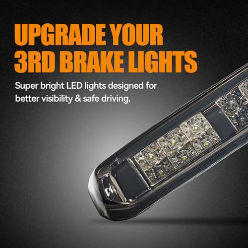 Image of Third 3rd Brake Light LED for 2004 2005 2006 2007 2008 Ford F150, High Mount Rear Brake Lights Assembly for 04-08 F-150, Waterproof Center Cab Cargo Lamp Stop Light