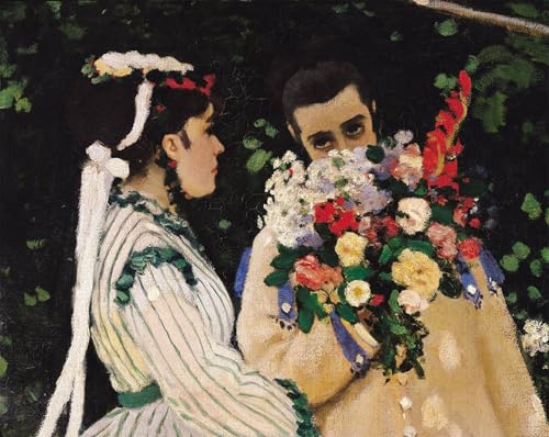 Cuadro lienzos fotos de Monet en jardín: decoración de sala de estar formato 60x90cm