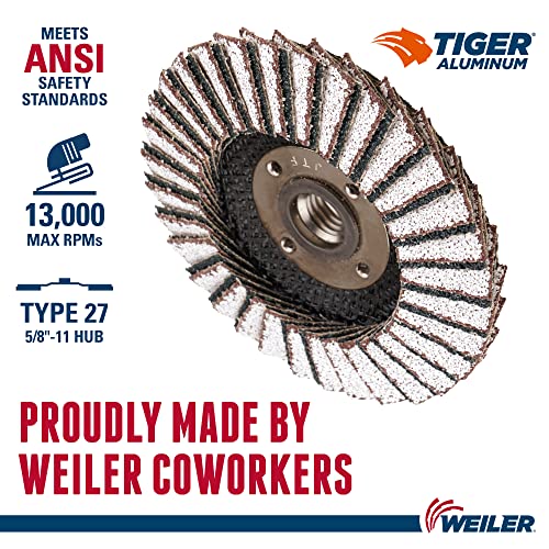 Weiler 51256 4-1/2"" Tiger Aluminum Flap Disc thumb #1