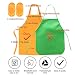 JLySHOP - Traje de chef para niños, conjunto de delantal, gorro y...