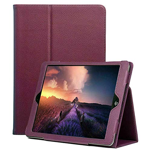Leather Folio Flip Case For Apple iPad Air (9.7", 2013-2018) (Purple), 9.7 inch