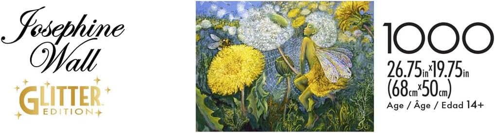 Buffalo Games - Josephine Wall - Glitter - Dandelion Fairy - 1000 Piece Jigsaw Puzzle for Adults - Challenging Puzzle Perfect for Game Nights - Finished Size is 26.75 x 19.75