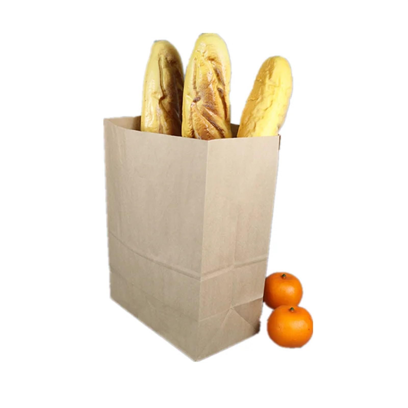 Sacchetti Carta Kraft Sacchetti di carta Kraft for imballaggio Biscotti Caramelle Cibo Pane Cottura Asporto Borse(White,21x12x7,50PCS)