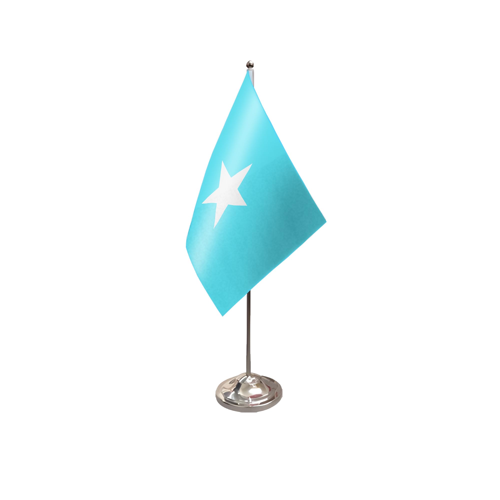 Flagtex Somalia Satin Table Flag With Chrome Pole & Base