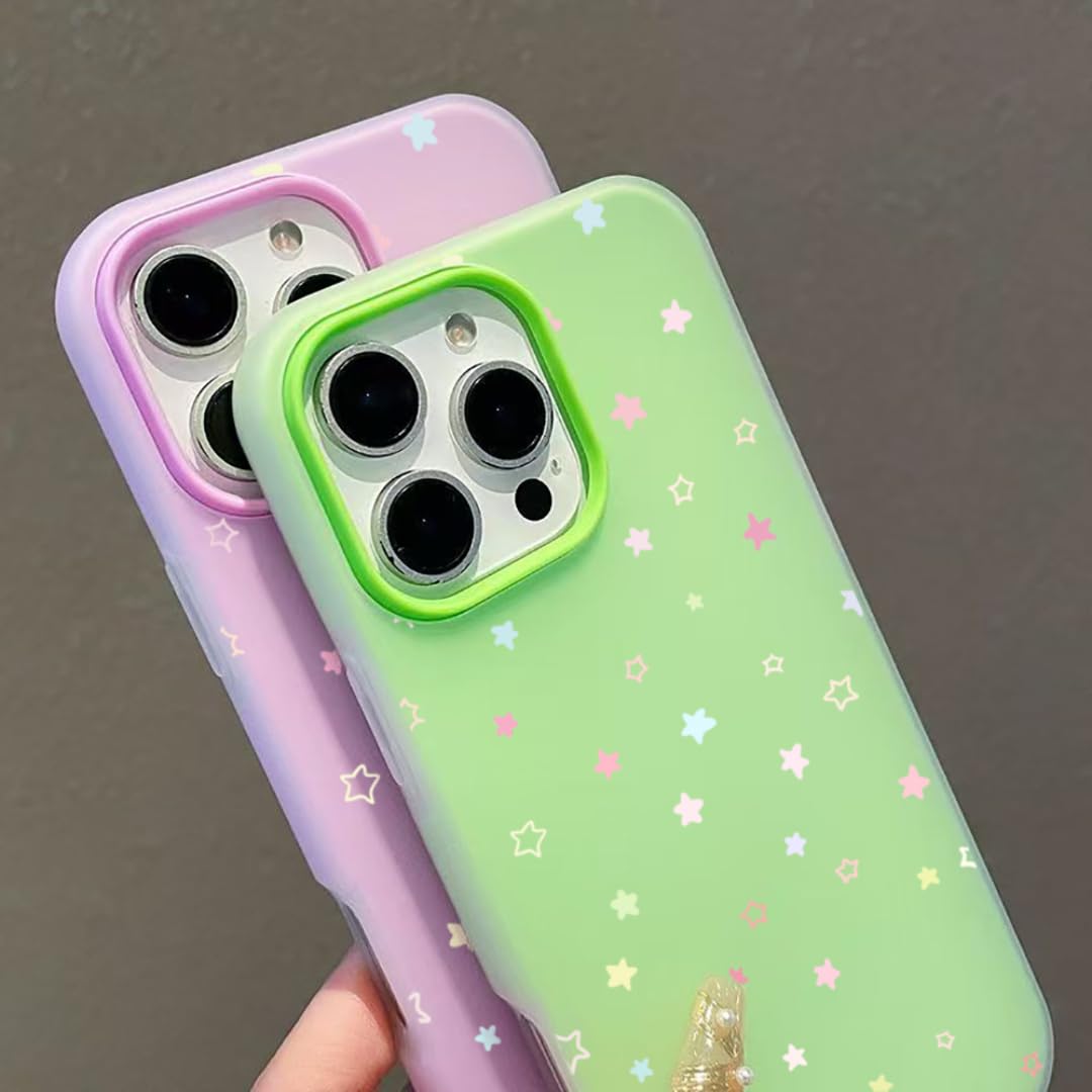 Amazon.co.jp: RNOZX For iPhone 12用パステルカラーカラフルスター柄