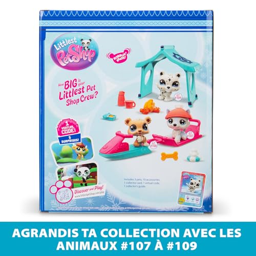 Littlest Pet Shop Pack Set Jour de 3 Animaux et Accessoires Littlest Pet Shop Husky Ourson Léopard Coffret Jouet Mini Figurines Animaux Mignons Jouet Enfant et + BF00534 - vue 4