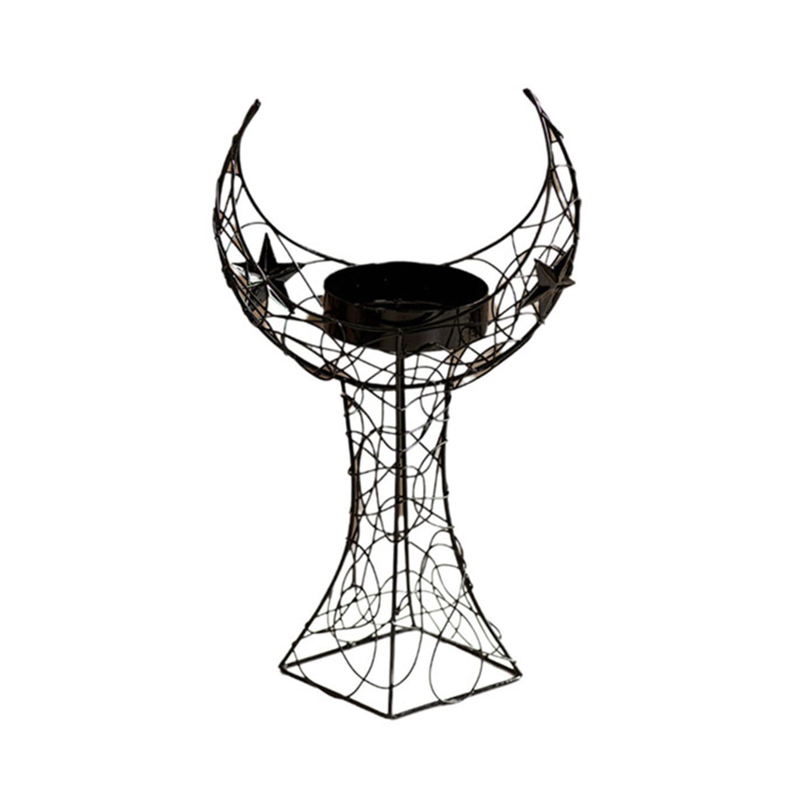 Elnwnnkc Black Metal Moons Tower Tealight Holders Muslims Festivals Party Tabletop Decors Perfect For Cultural Theme Space Gift Middle Eastern Eid Festival Holders