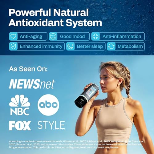 ENERGILZ Hydrogen Water Bottle | Large 16.2 oz (480 ml) Hydrogen Water Bottle Generator 3000ppb | Hydrogenator Machine | SPE/PEM Hydrogenated Ionizer Generator - Image 5