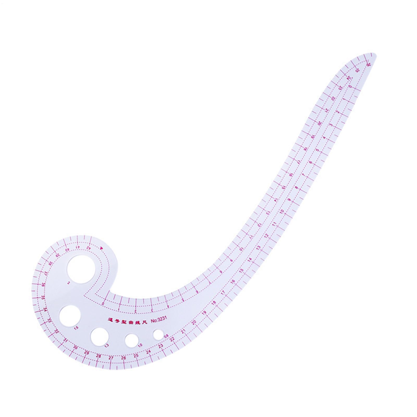 Righello A Curva Francese Trasparenti Per Taglio E Quilting | Kit Da 7 Pezzi Righelli Cucito Ricamo Per Principianti Sarti Designer Maglia Uncinetto Artigianato Pantaloni Abito Indumento
