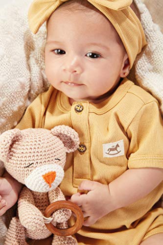 Macaquinho Manga Curta Nature, Up Baby, Bebê Unissex, Amarelo Cornsilk, M