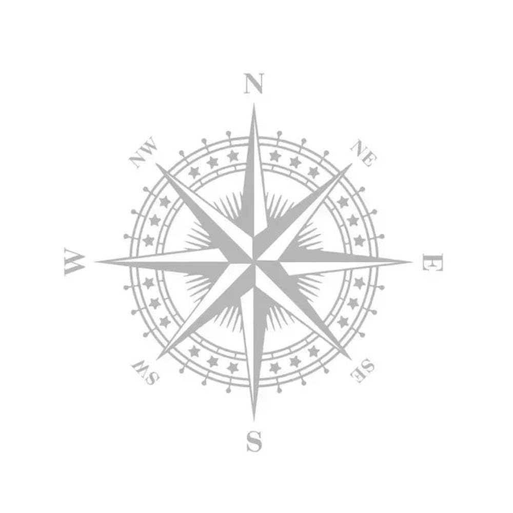 Auto Accessory Mountain Adventurers Car Sticker Compass Graphics Truck Decoration(Gray)