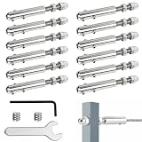 12 Stück Drahtseilterminal Schraubterminal 4mm Edelstahl Seilspanner Set