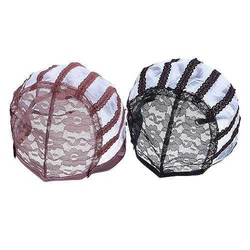 Mikinona 2Pcs Breathable Mesh Wig Caps for Lace Front Wigs Soft Dome Style Comfortable and Durable for All Head