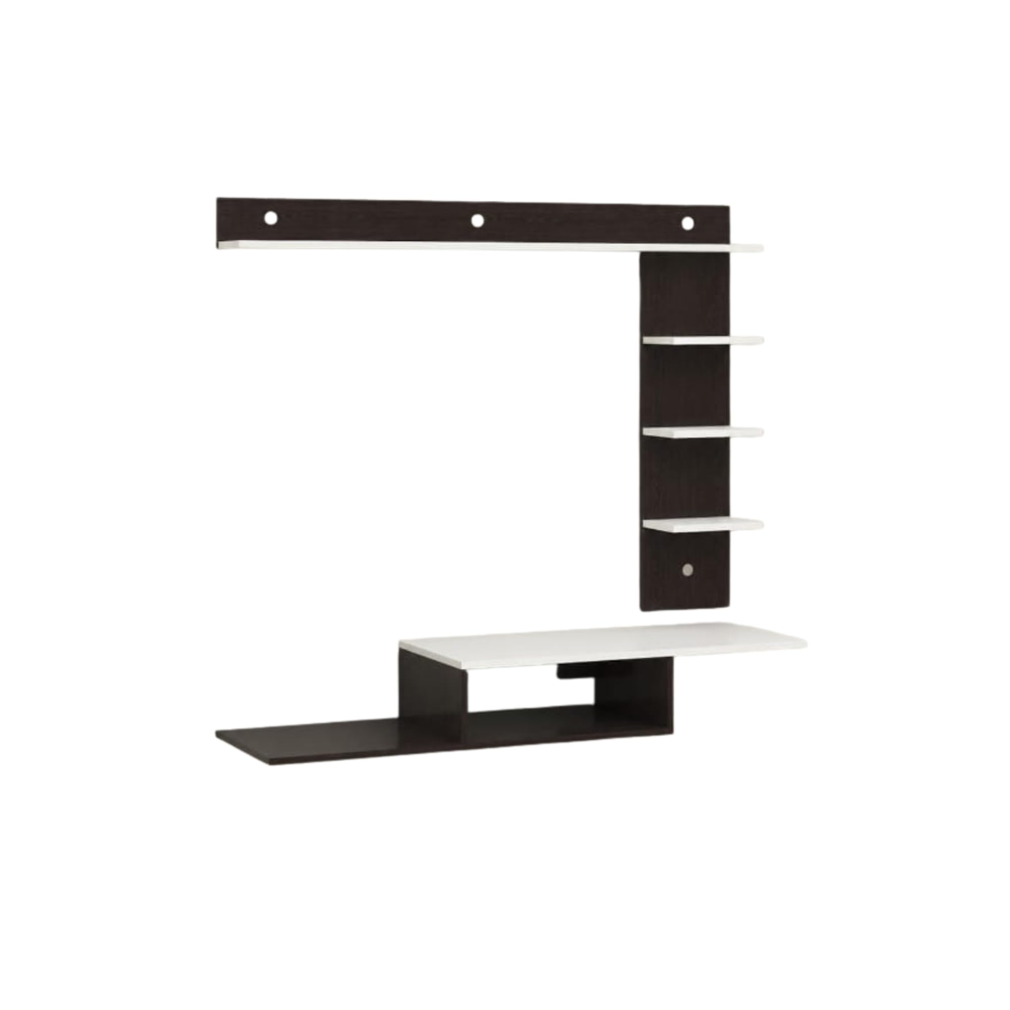Vision TV Unit for Living Room | Walnut/White | MDF Engineered Wood Entertainment Center, Storage Cabinet with Shelves, Modern TV Stand for Home-image-15