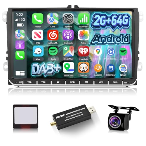 Autoradio GPS Android Auto VW Passat b6 Golf 5 6 Jetta T5 9 pouces