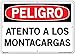 VESTIL DANGER SIGN SI-D-06-E-AL-040-S ALUMINUM .040" overall size 20.5"W x 14.5"H Look Out For Forklifts ATENTO A LOS MONTACARGAS