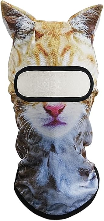 3D Cat Ski Balaclava Sheisty Mask Dog Cycling Mask Breathable Ice Silk Face Cover for Sunscreen Protection Outdoor2pcs
