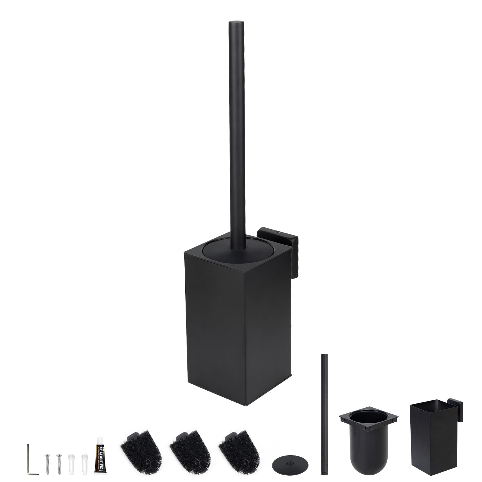 Scopino E Supporto Per WC In Silicone, Scopino Per WC Rimovibile Con Manico Lungo, Montaggio A Pavimentoparete Con Base Filtro Acqua Per Angoli E Piccoli Spazi Tra Wc E Parete 81343346