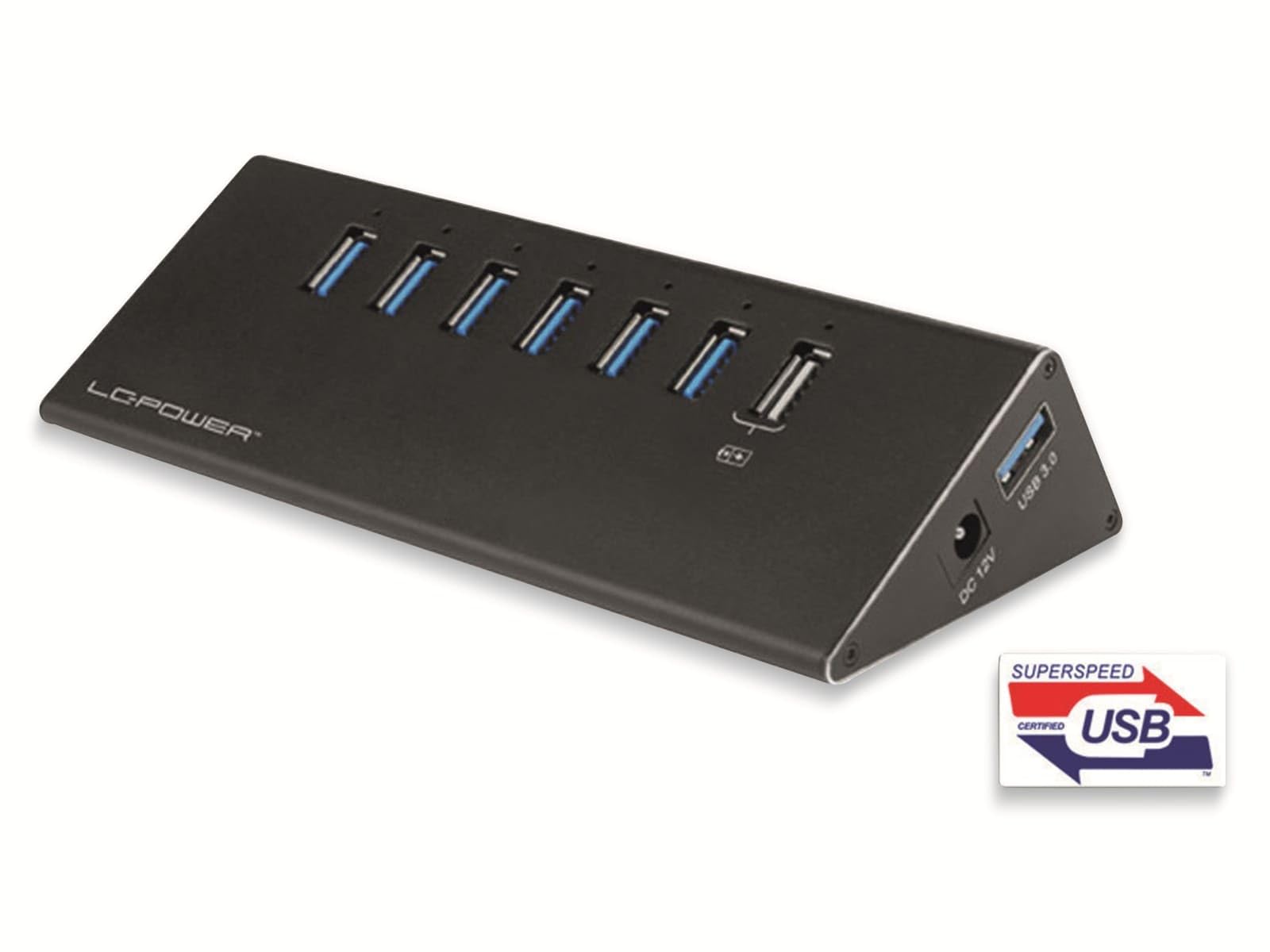LC-POWER Adapter Hub USB3.0 6Port LC-HUB-ALU-2B-7 [bk]