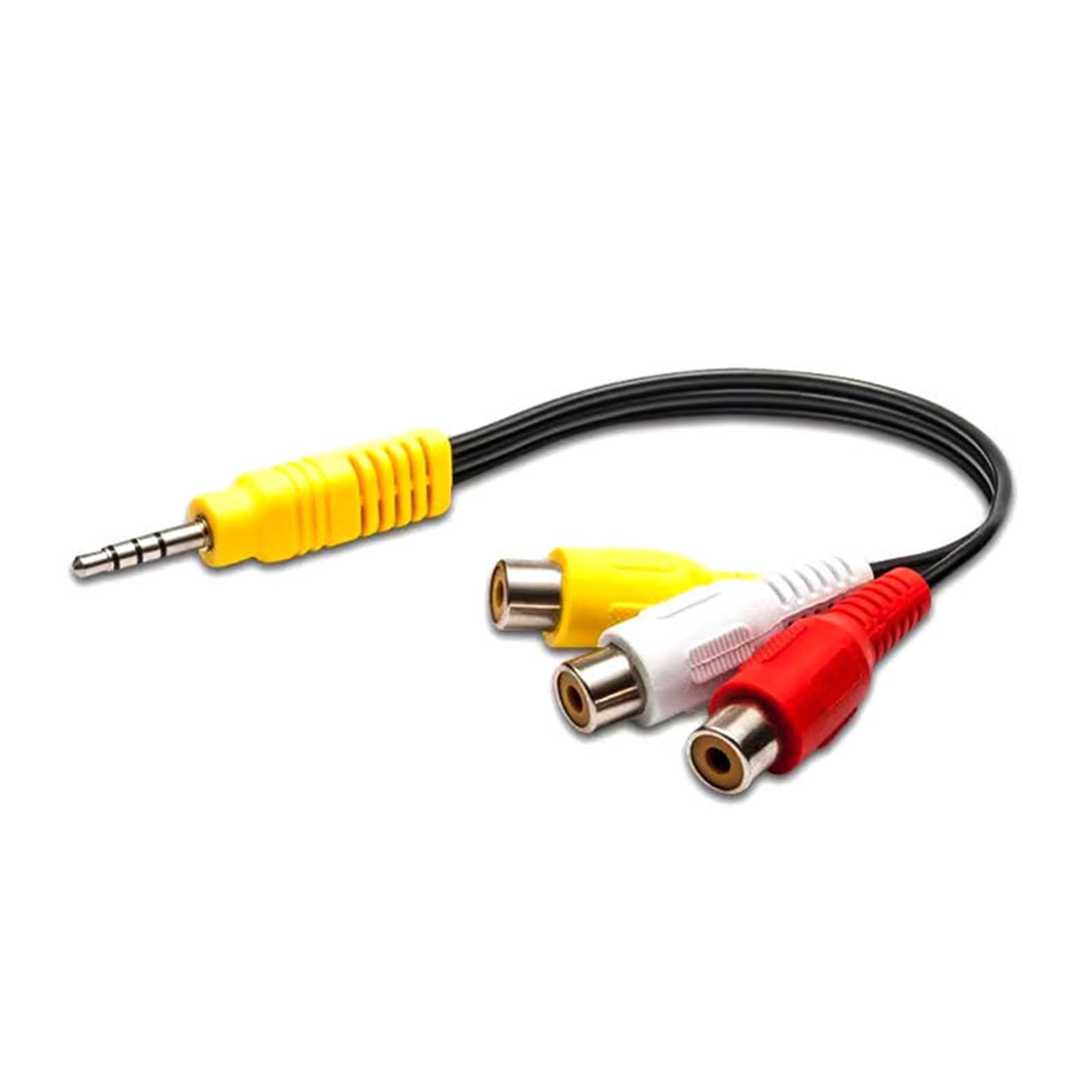 ROYJJ 3.5mm Male to 3RCA Female Stereo Splitter Cable 3.5mm Male to 3RCA Female Sound Composite Adapter for Laptop Phone Video cable