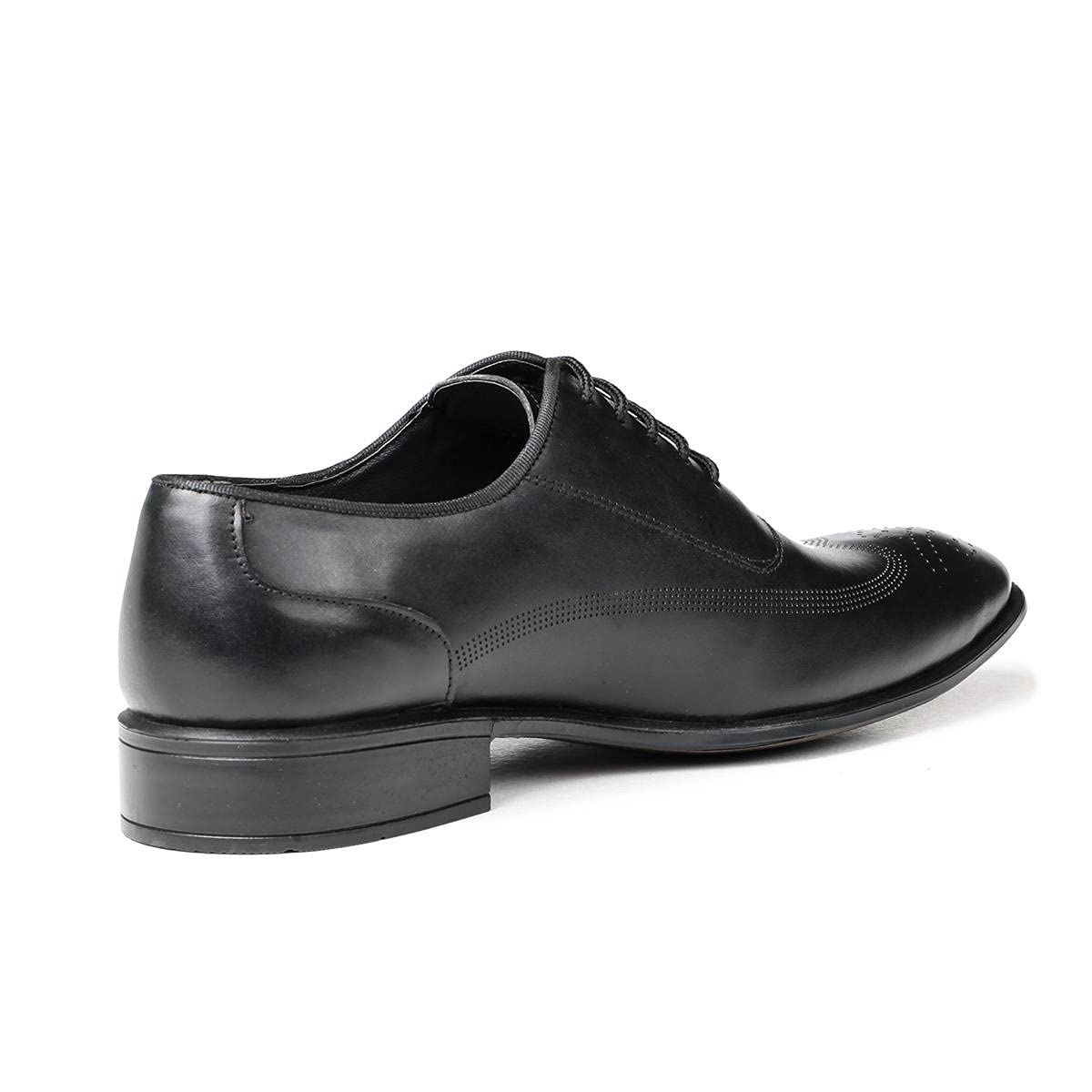 Ducavelli Elegantes zapatos clásicos con cordones de cuero genuino para hombre, Negro , 41 EU