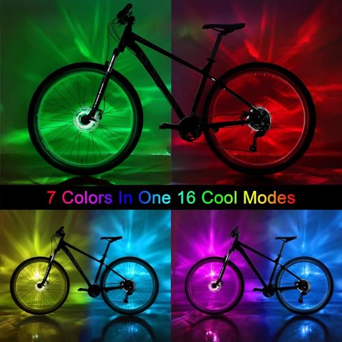 Luz para rueda de bicicleta recargable USB DAWAY A16 Plus ideal para paseos nocturnos 2
