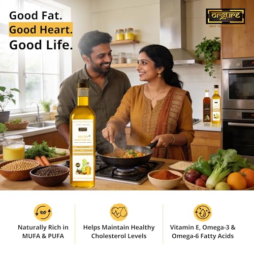 Image of Orgure Wood Pressed Yellow Mustard Oil - Single Origin | Rich Aroma & Bold Flavour | Natural & Cold Extracted | MSME Award Winner | Ideal for Cooking, Pickling & Ayurvedic Use | 5L