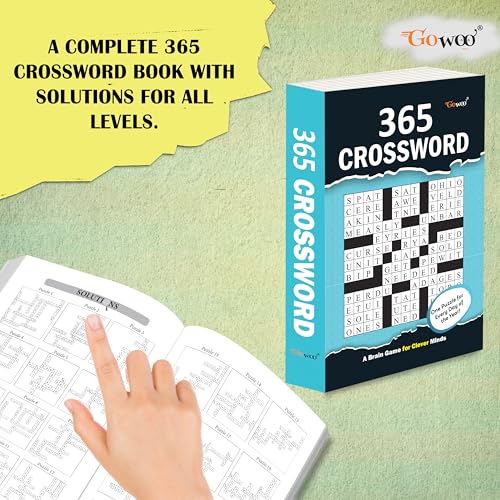 Image of 365 Crossword :- crossword activity book, classic crossword puzzle book, vocabulary building puzzle book, classic crossword puzzle book, fun and easy crossword activity book
