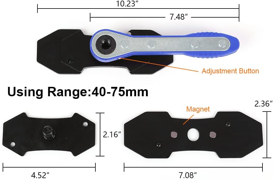 GRAND ORANGE 360° Car Ratcheting Brake Piston Spreader Wrench Caliper Pad Install Tool Brake Caliper Press Tool, Brake Caliper Compression Tool Ratchet Piston Spreader Automotive Tool Blue