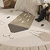 Paco Home Moqueta Habitación Infantil Alfombra de Juego Efecto High-Low Motivo León Suave Tacto Fácil Cuidado Moderna Minimalista Beige Crema Carbón, tamaño:80x150 cm #2