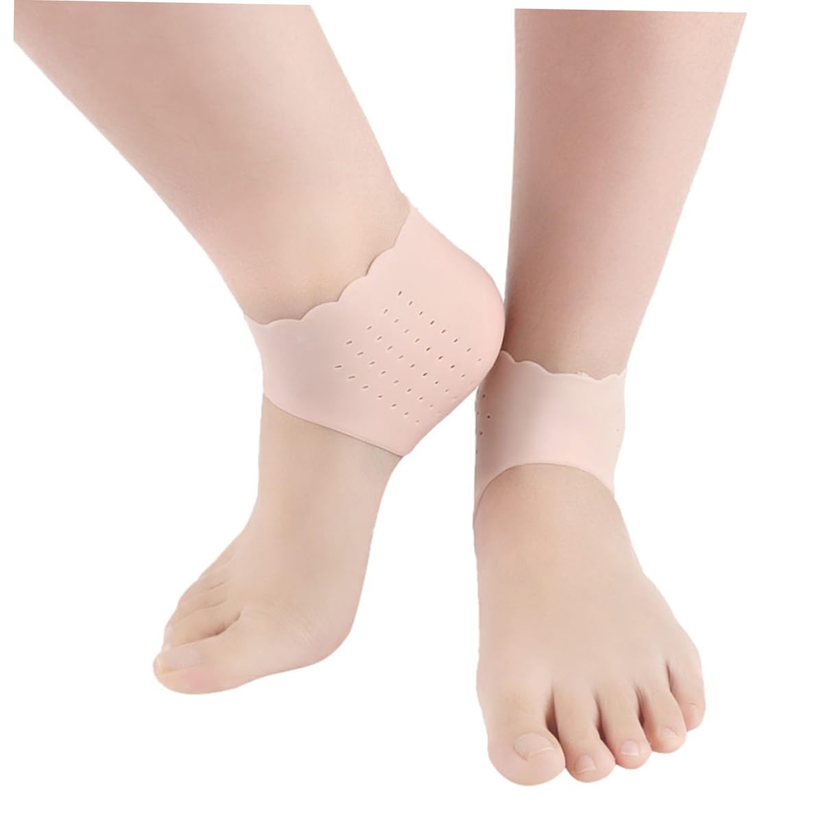 FRCOLOR 2sets Women's Heel Socks Protective Sleeve for Cracked Skin Foot Care Guard Comfortable Elastic Moisturizing Material Small Raised Design for Stability 2pairs*2