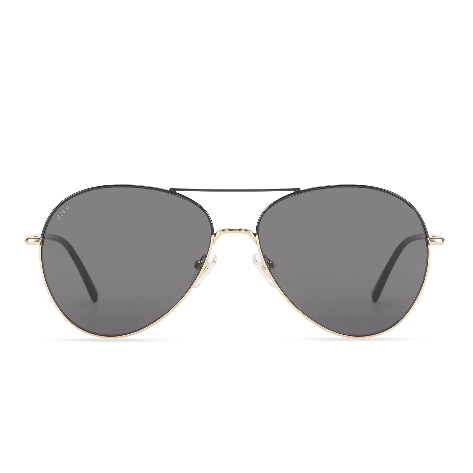Eyewear - Knox - Designer Oversized Sunglasses for Women - 100% UVA/UVB, Gold + Grey