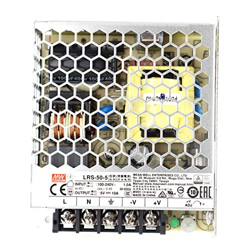 MEAN WELL LRS-50-5 50W 5VDC 10A Single Ouput Switching Mode Power Supply (LRS Series Full Range Input 50W smps)