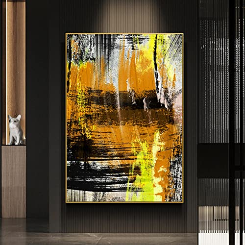 Tableau Nordique Salon avec Peinture Lignes Minimalistes